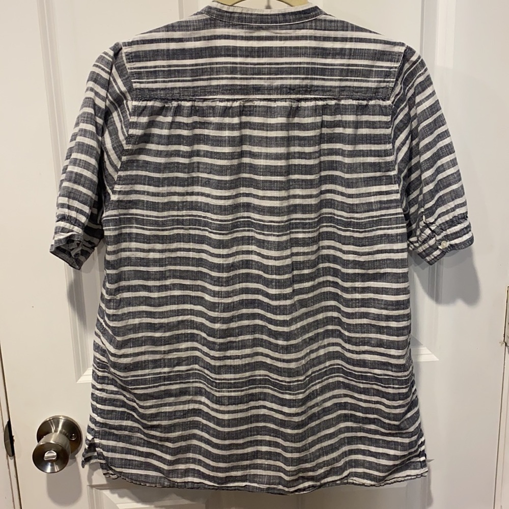 J Crew Striped Oversized 100% Cotton Blouse - Picture 9 of 16